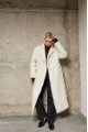 Stylish women's white coat